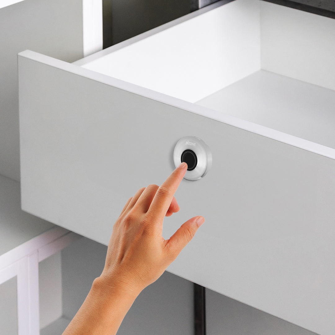 Ozone 55-F Smart Furniture Lock with Fingerprint Access for Wooden Cabinets, Wardrobes & Drawers - Ozone Group