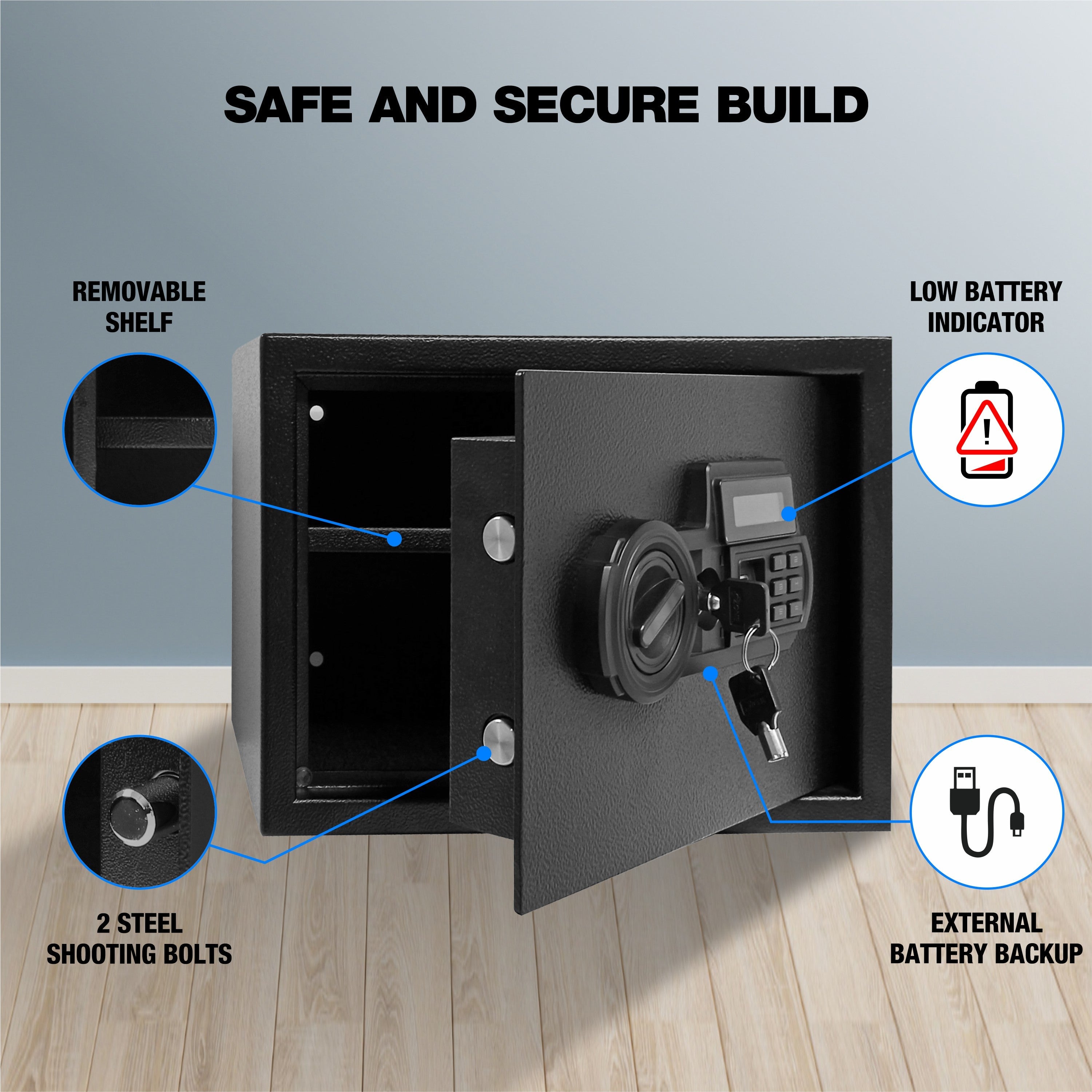 Ozone Safilo Bio- Z | Biometric Safe | 16 Litres image 3