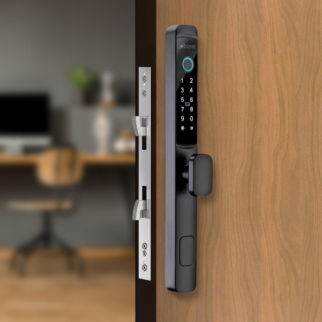 Ozone Narrow Style Wi-Fi Smart Door Lock with 4-way access for Swing & Sliding Doors | Door Thickness: 35-80 mm - Ozone Group
