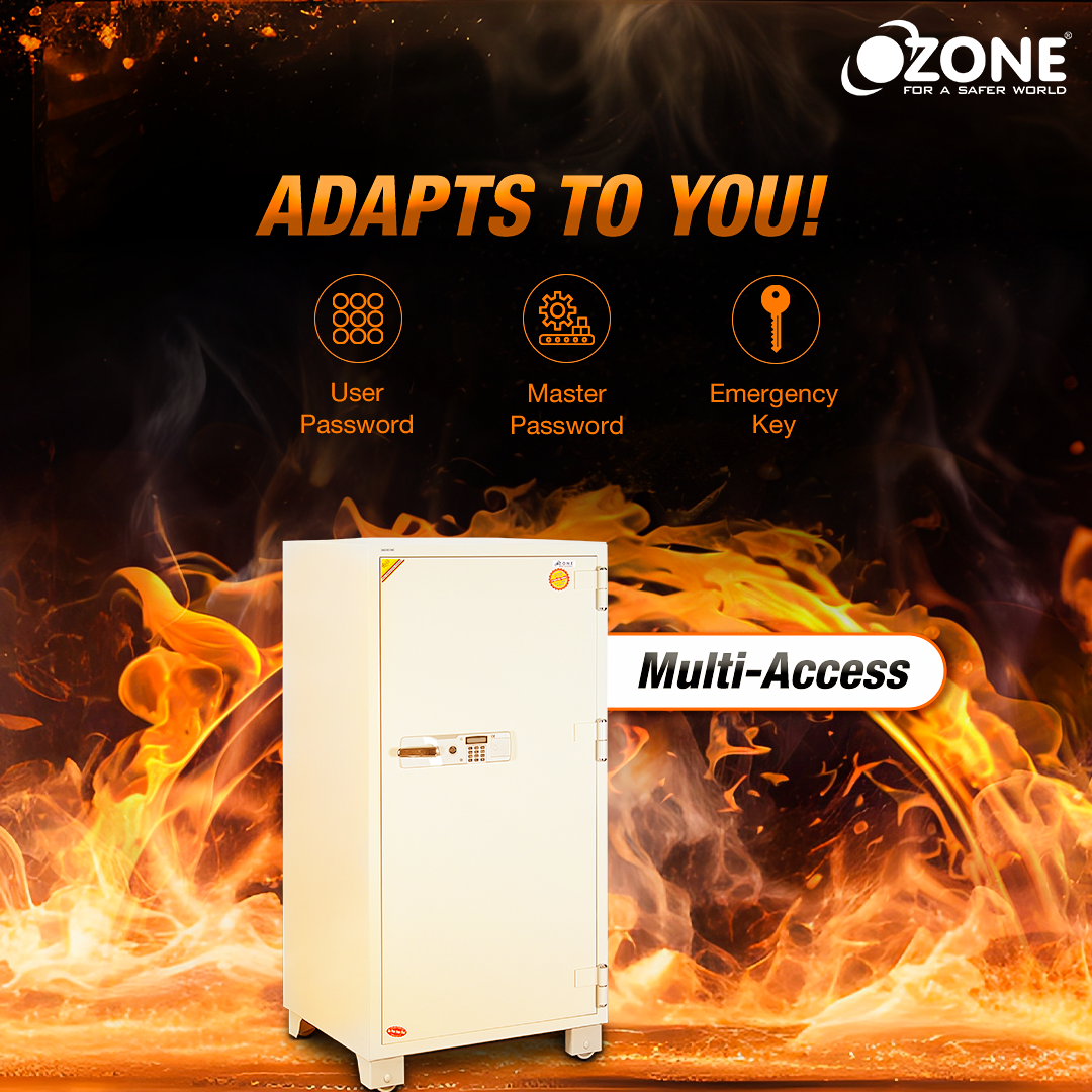 Ozone Fire Warrior- 1200 | Fire-resistant Safe | 230 Litres image 2