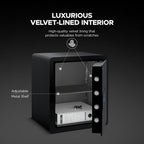 Ozone 45 Litres Wi-Fi Safe Locker for Home & Office – Fingerprint Lock, 3-in-1 Unlocking (OzoLife App, Fingerprint & Password), Size: 450H x 380W x 320D mm, Weight: 18kg, 2-Year Warranty
