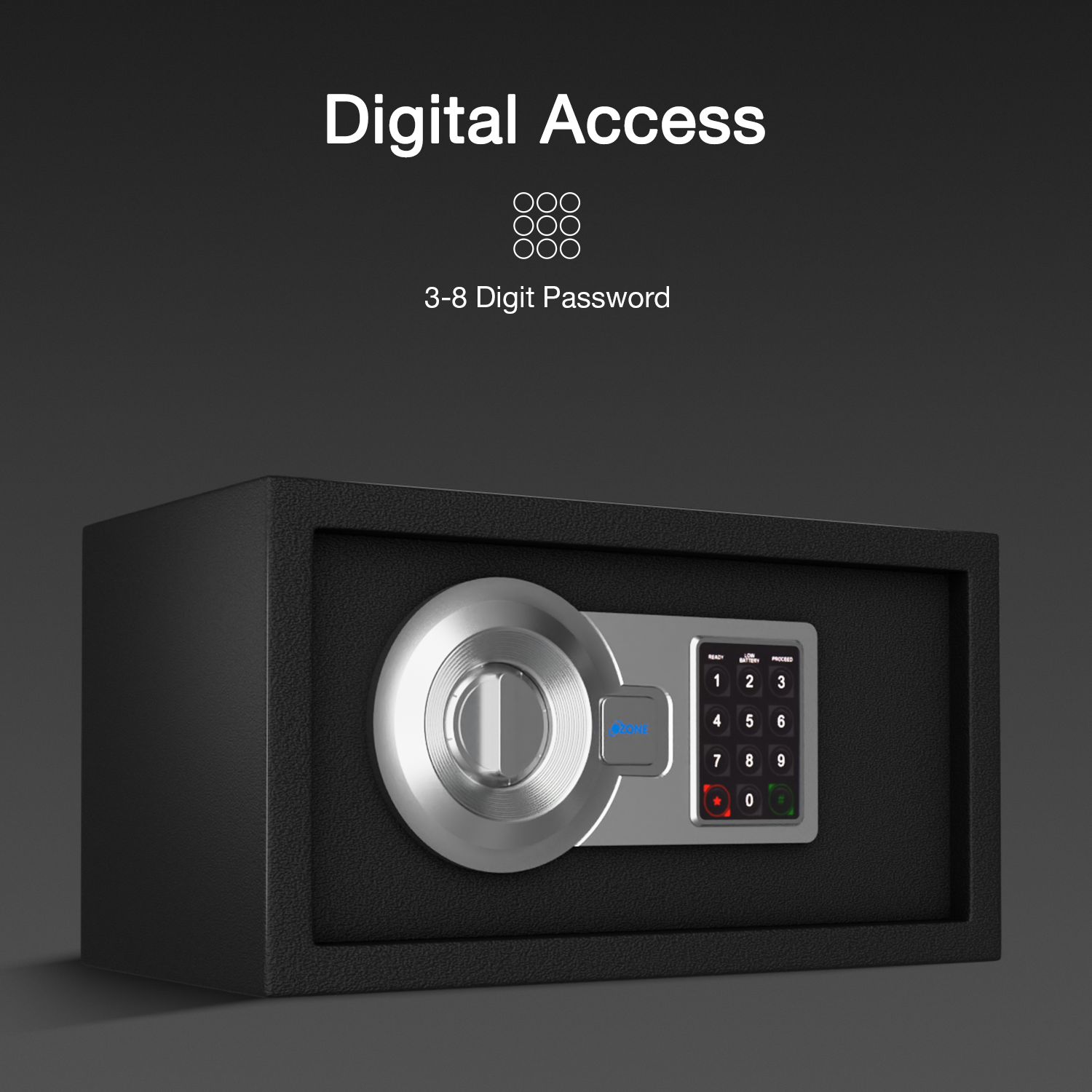 Ozone Agate Black | Digital Safe | 9.2 Litres