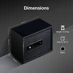 Ozone 30 Litres Wi-Fi Safe Locker for Home & Office – Fingerprint Lock, 3-in-1 Unlocking (OzoLife App, Fingerprint & Password), Size: 320H x 400W x 320D mm, Weight: 13.5kg, 2-Year Warranty - Ozone Group
