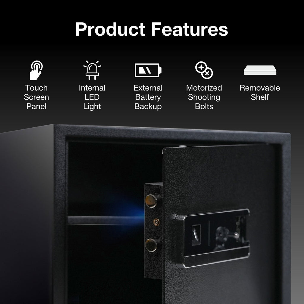 Ozone 30 Litres Wi-Fi Safe Locker for Home & Office – Fingerprint Lock, 3-in-1 Unlocking (OzoLife App, Fingerprint & Password), Size: 320H x 400W x 320D mm, Weight: 13.5kg, 2-Year Warranty - Ozone Group