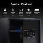 Ozone 30 Litres Wi-Fi Safe Locker for Home & Office – Fingerprint Lock, 3-in-1 Unlocking (OzoLife App, Fingerprint & Password), Size: 320H x 400W x 320D mm, Weight: 13.5kg, 2-Year Warranty - Ozone Group