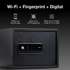 Ozone 30 Litres Wi-Fi Safe Locker for Home & Office – Fingerprint Lock, 3-in-1 Unlocking (OzoLife App, Fingerprint & Password), Size: 320H x 400W x 320D mm, Weight: 13.5kg, 2-Year Warranty - Ozone Group