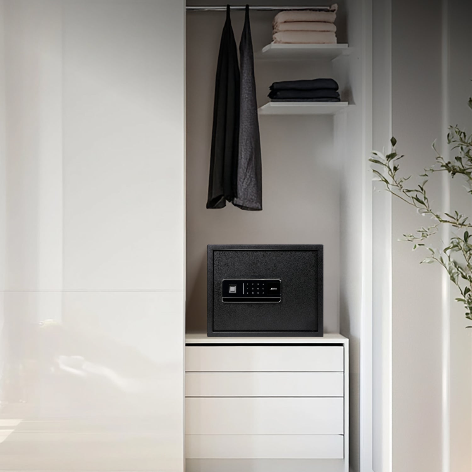 Ozone 30 Litres Wi-Fi Safe Locker for Home & Office – Fingerprint Lock, 3-in-1 Unlocking (OzoLife App, Fingerprint & Password), Size: 320H x 400W x 320D mm, Weight: 13.5kg, 2-Year Warranty - Ozone Group