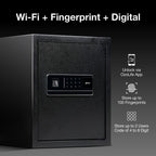 Ozone 40 Litres Wi-Fi Safe Locker for Home & Office – Fingerprint Lock, 3-in-1 Unlocking (OzoLife App, Fingerprint & Password), Size: 420H x 350W x 360D mm, Weight: 16.6kg, 2-Year Warranty - Ozone Group