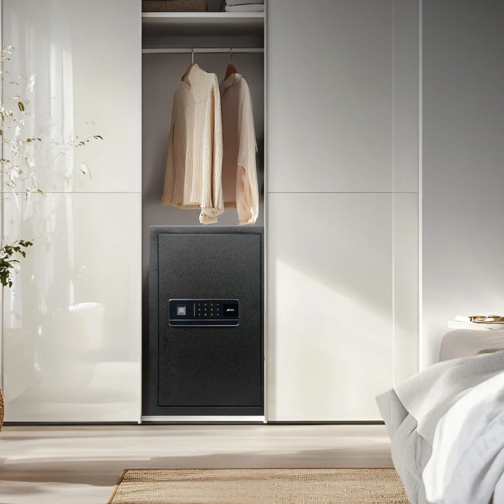 Ozone 55 Litres Wi-Fi Safe Locker for Home & Office – Fingerprint Lock, 3-in-1 Unlocking (OzoLife App, Fingerprint & Password), Size: 555H x 350W x 360D mm, Weight: 24.7kg, 2-Year Warranty - Ozone Group