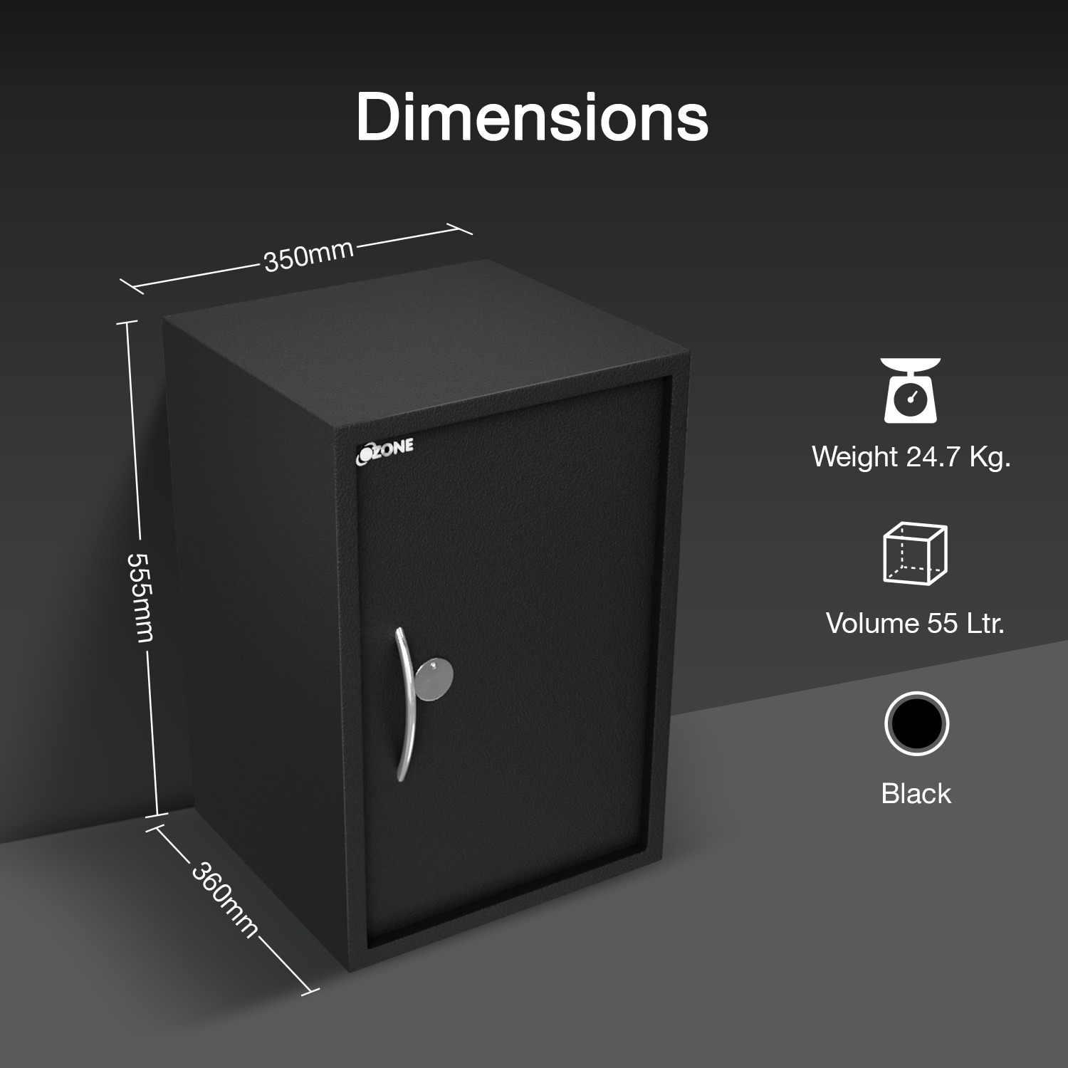 Ozone Convenio Manual 12 | Manual Safe | 55 Litres