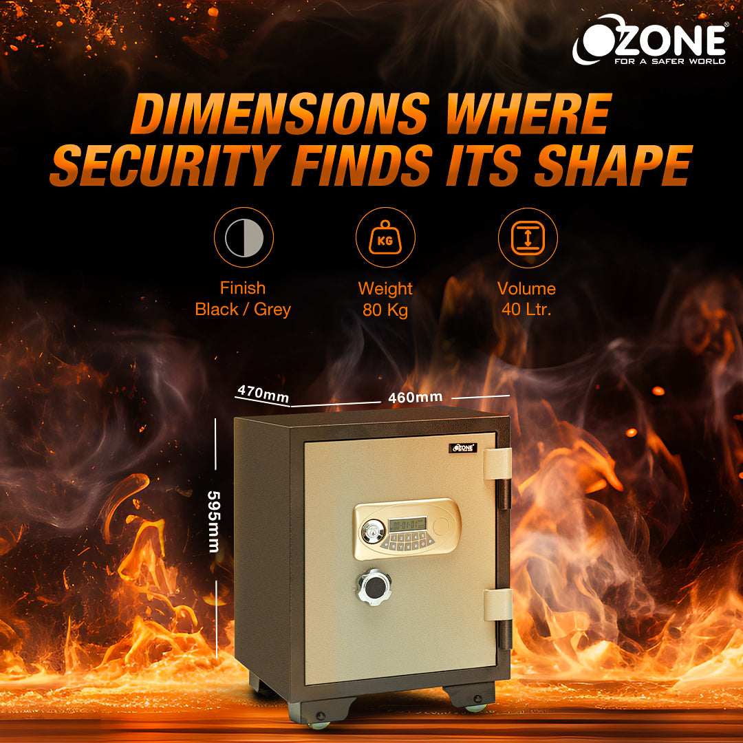 Ozone Fire Warrior- 55 | Fire-resistant Safe | 40 Litres image 4