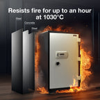 Ozone 145 Litres Fire-resistant Safe Locker for Factories & Warehouses – Digital Lock, 1-Way Unlocking (Password), Size: 985H x 600W x 570D mm, Weight: 220kg, 2-Year Warranty - Ozone Group