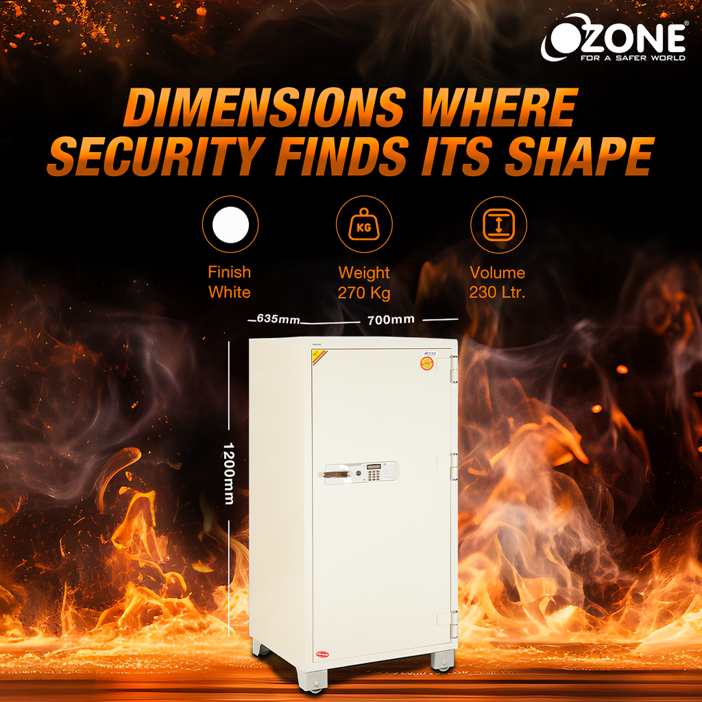 Ozone Fire Warrior 1200 | Fire-resistant Safe | 230 Litres