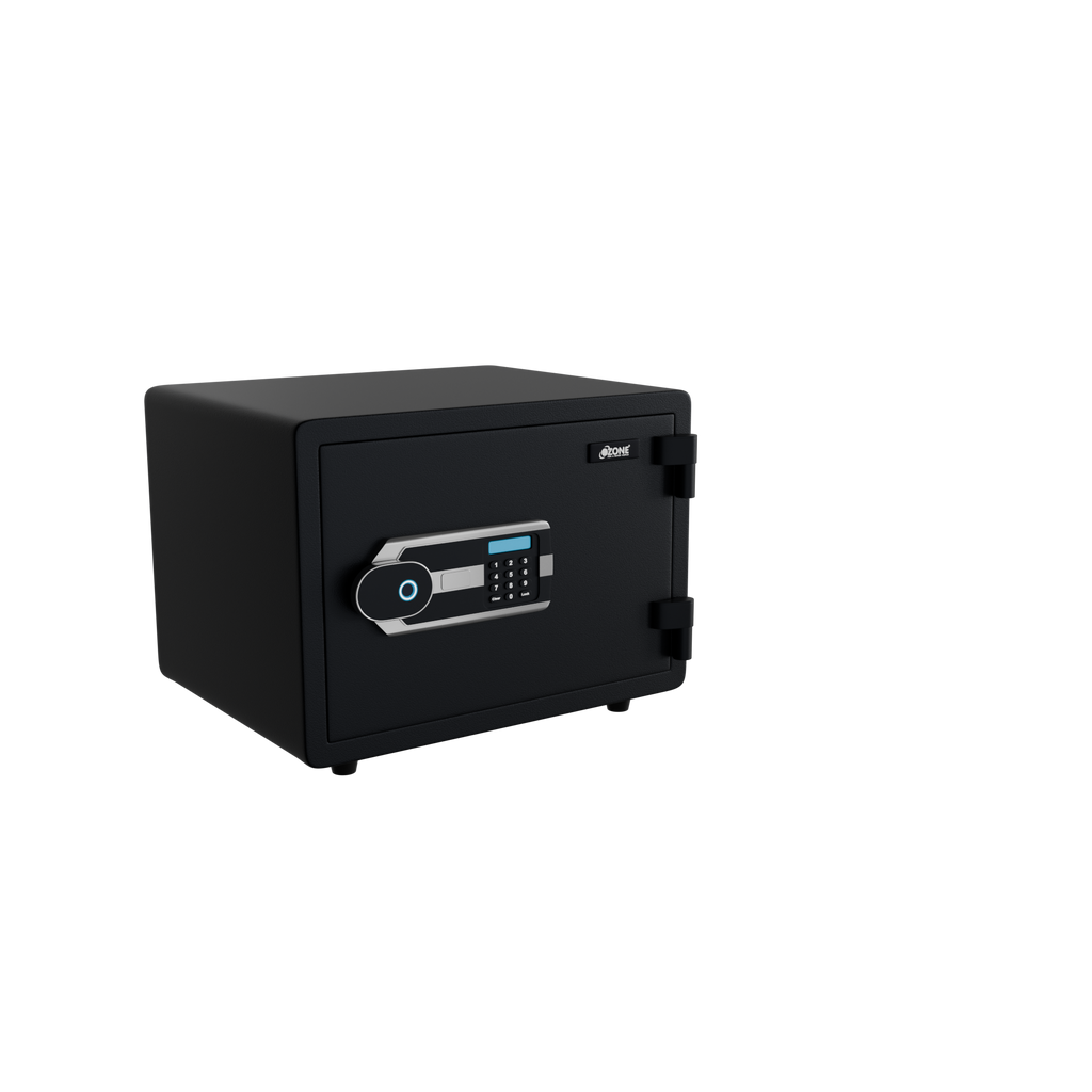 Ozone 19 Litres Fire-resistant Safe Locker for Factories & Warehouses – Fingerprint Lock, 2-in-1 Unlocking (Fingerprint & Password), Size: 385H x 496W x 390D mm, Weight: 47kg, 2-Year Warranty - Ozone Group