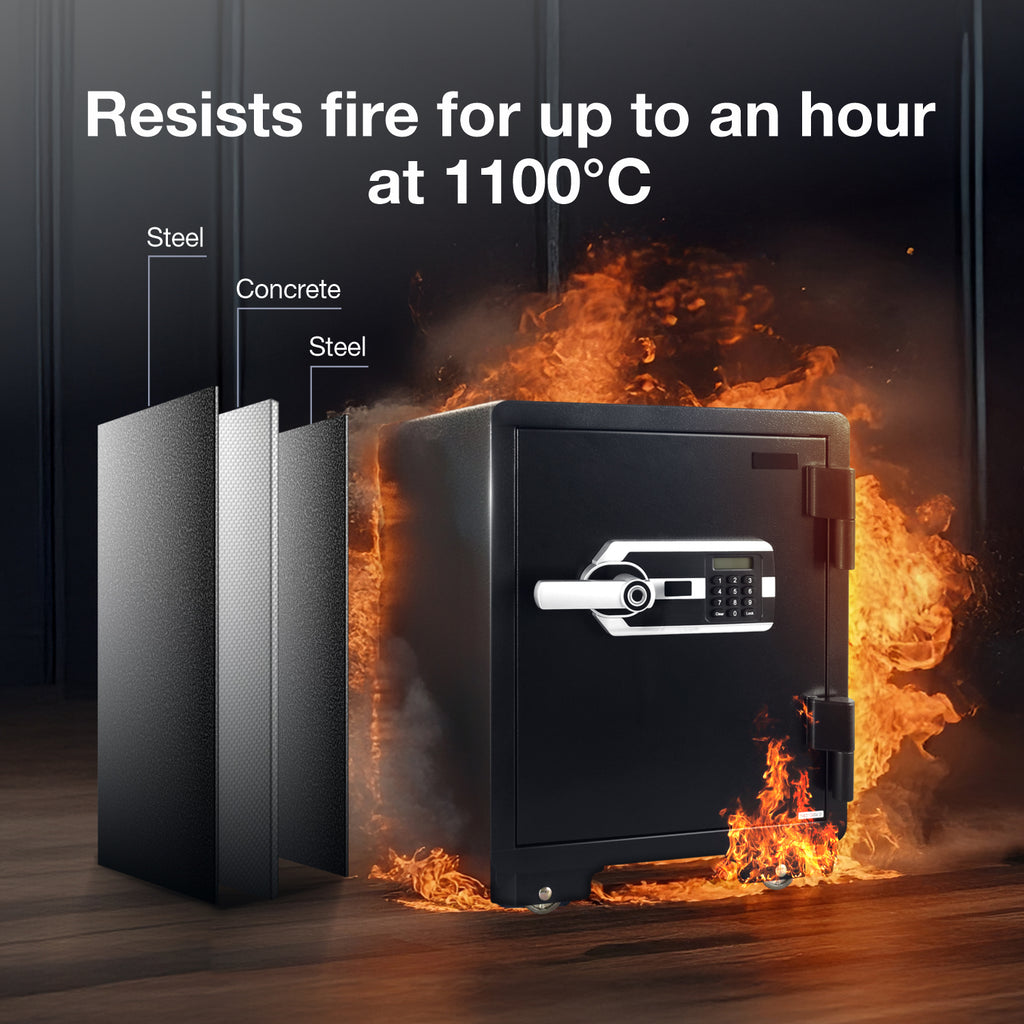 Ozone Fire Warrior FP 55 | Fingerprint Fire-resistant Safe | 40 Litres