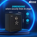 Ozone 78 Litres Anti-burglary Safe Locker for Factories & Warehouses – Fingerprint Lock, 2-in-1 Unlocking (Fingerprint & Password), Size: 555H x 460W x 360D mm, Weight: 64.34kg, 2-Year Warranty