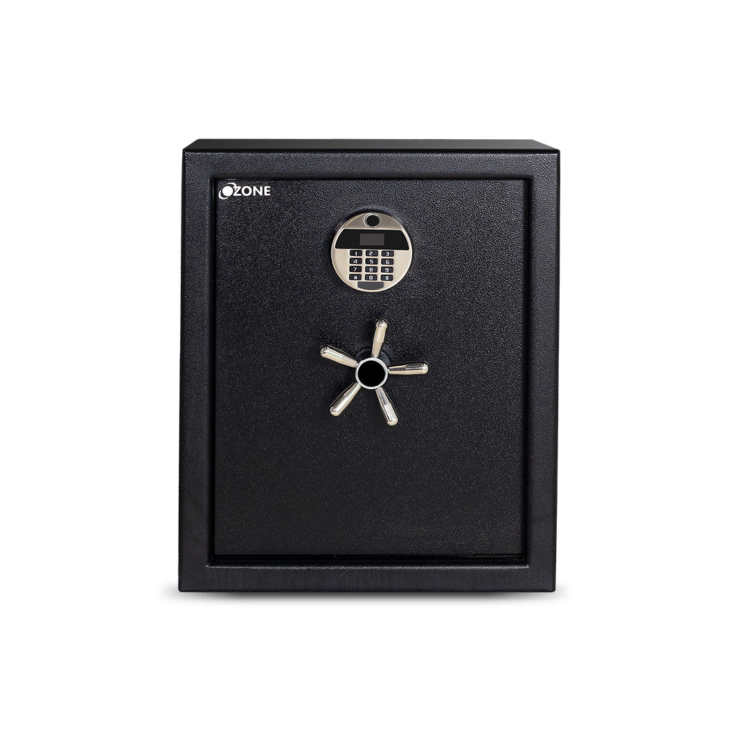 Ozone 78 Litres Anti-burglary Safe Locker for Factories & Warehouses – Fingerprint Lock, 2-in-1 Unlocking (Fingerprint & Password), Size: 555H x 460W x 360D mm, Weight: 64.34kg, 2-Year Warranty