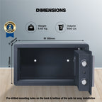 Ozone Jade Black 01 | Digital Safe | 9.8 Litres