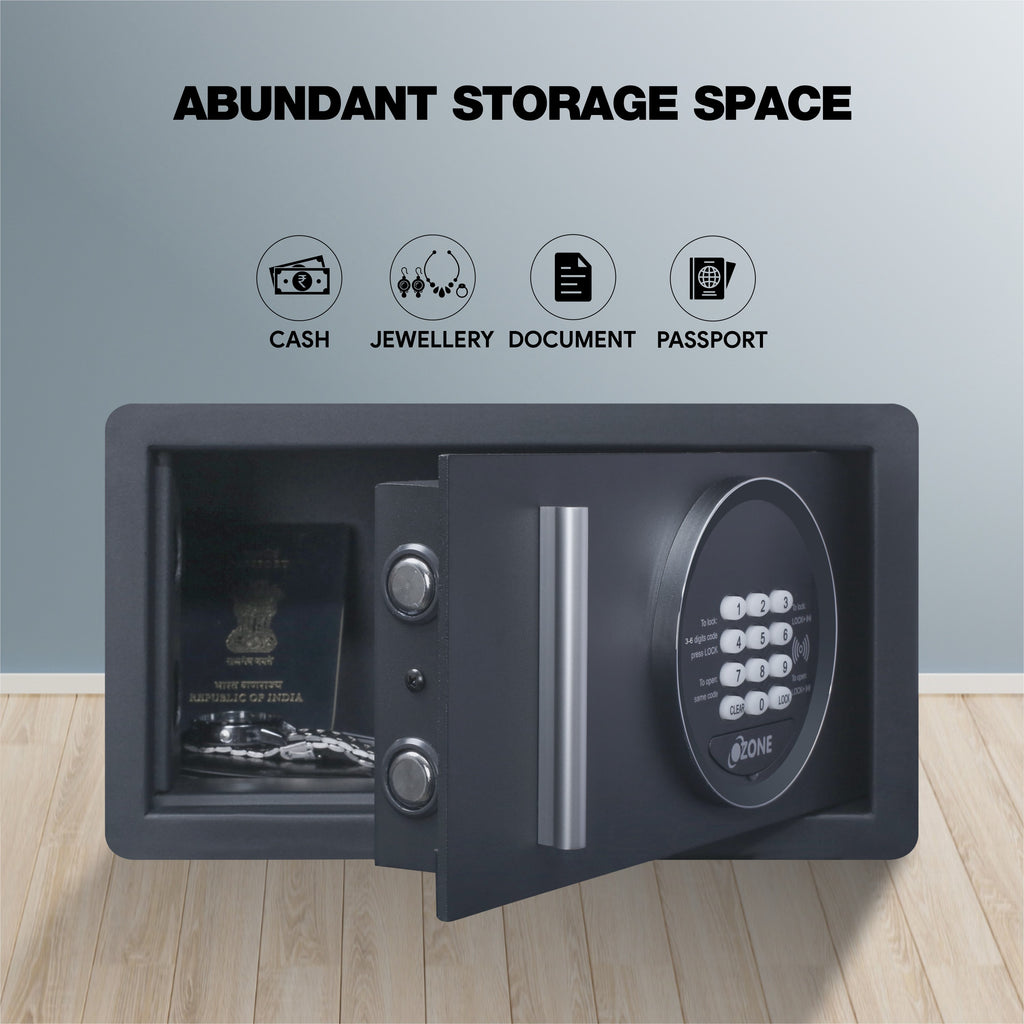 Ozone Jade Black 01 | Digital Safe | 9.8 Litres
