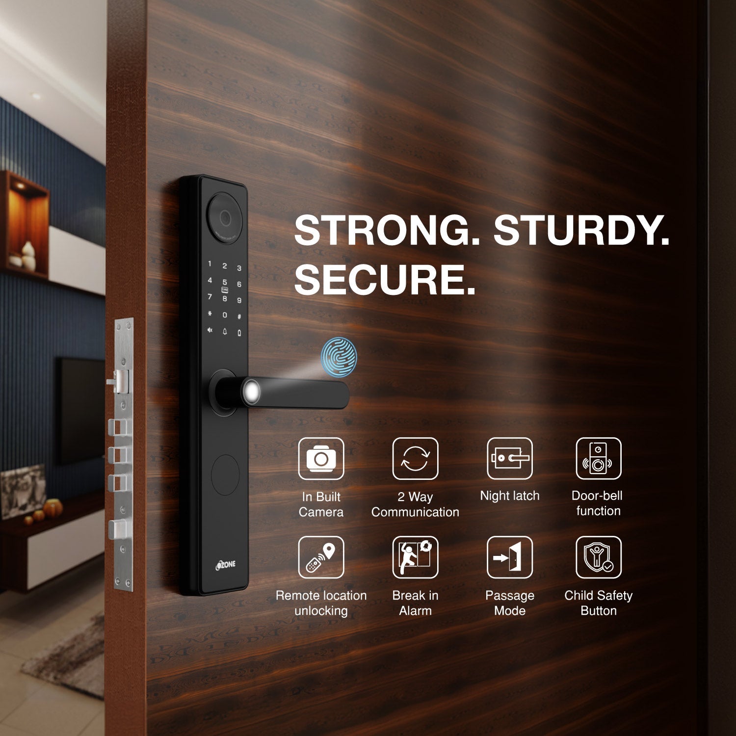 Morphy NXT-i Wi-Fi Smart Door Lock with Integrated HD Video Camera with 4-way access | Door Thickness: 30-65 mm - Ozone Group
