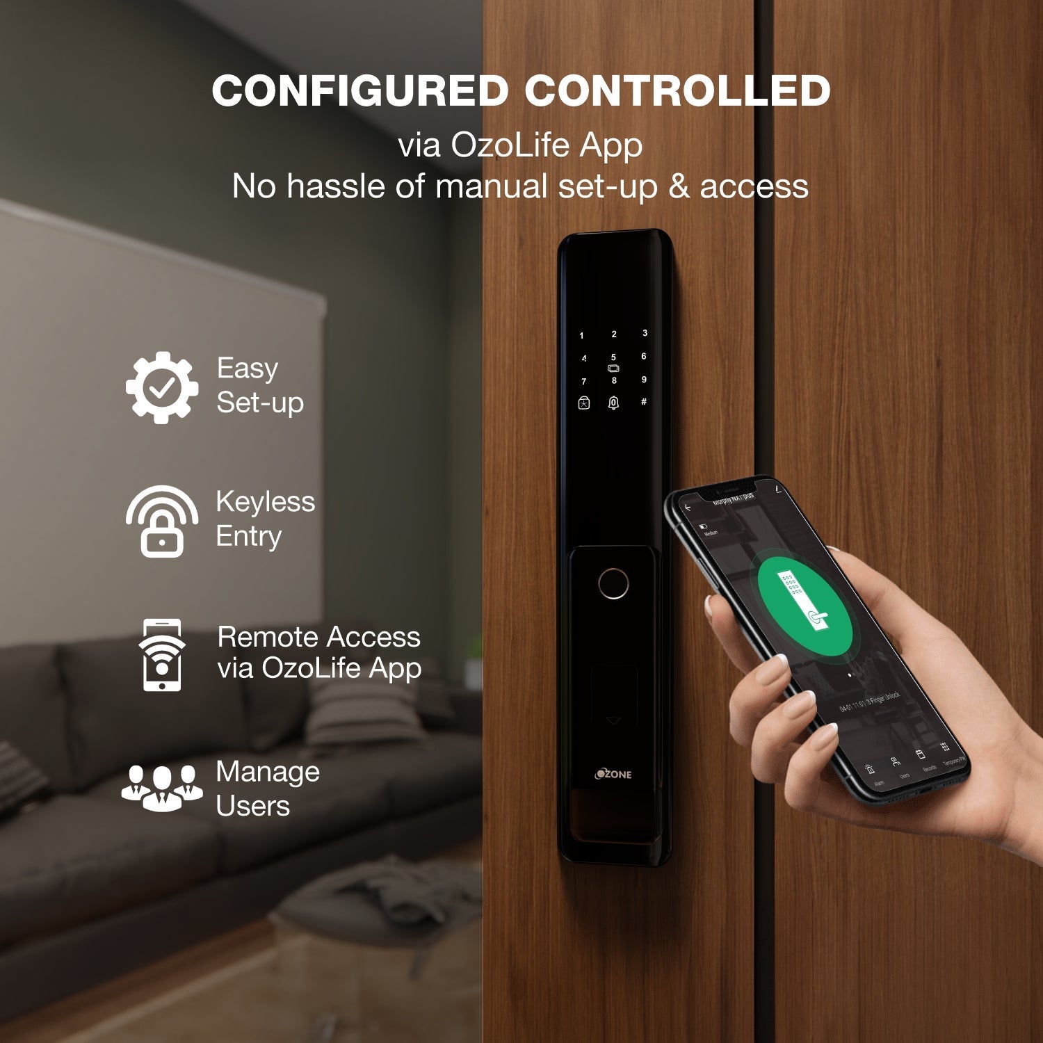 singlecusk様⁂ Ozone Morphy NXT Plus WiFi Smart Lock – 5 Way Access – ozokart