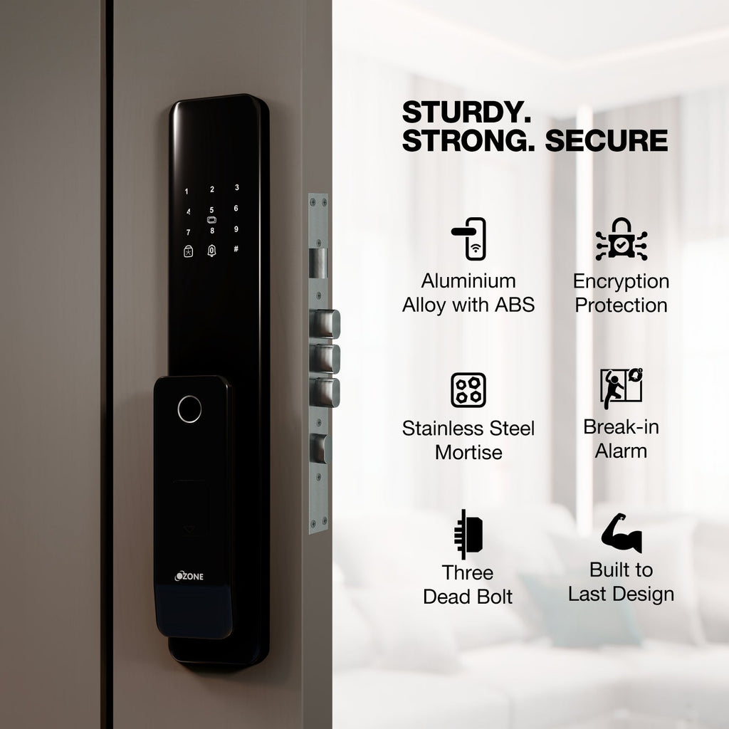 Ozone Morphy NXT Plus Wi-Fi Smart Door Lock with 4-way access | Door Thickness: 35-80 mm - Ozone Group