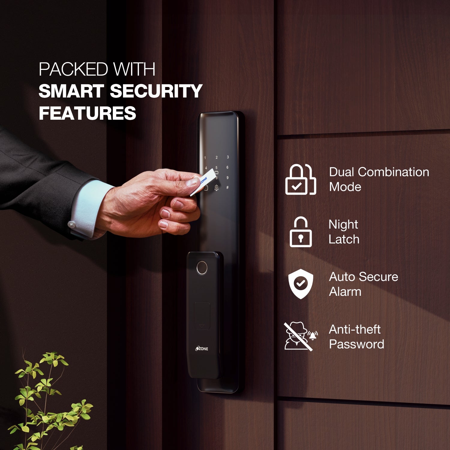 Ozone Morphy NXT Plus Wi-Fi Smart Door Lock with 4-way access | Door Thickness: 35-80 mm - Ozone Group
