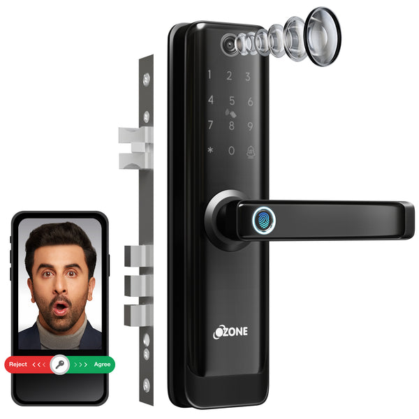 Atom-i Wi-Fi Smart Door Lock with a Built-in Camera with 4-way access | Door Thickness: 35-80 mm