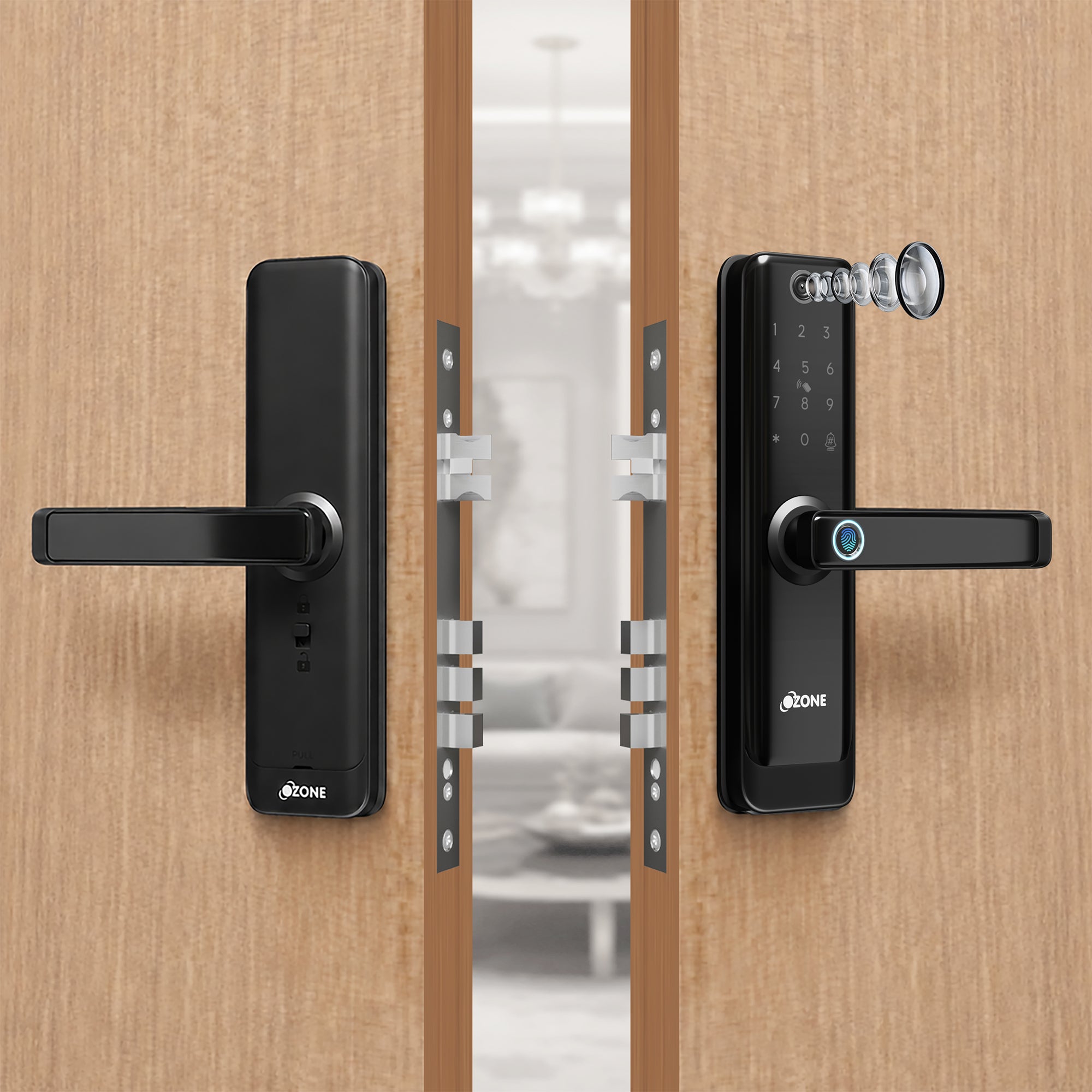 Atom-i Wi-Fi Smart Door Lock with a Built-in Camera with 4-way access | Door Thickness: 35-80 mm