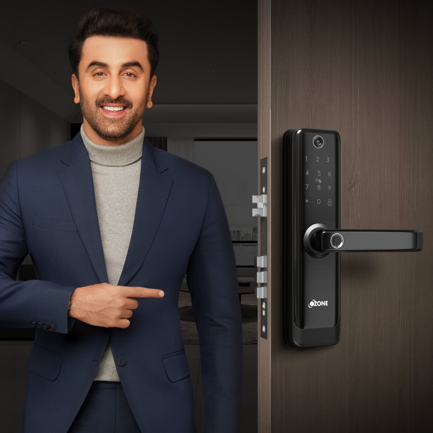 Atom-i Wi-Fi Smart Door Lock with a Built-in Camera with 4-way access | Door Thickness: 35-80 mm
