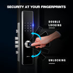 Ozone Morphy Plus Bluetooth Smart Door Lock with 4-way access | Door Thickness: 35-100 mm - Ozone Group