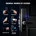 Ozone Morphy Plus Bluetooth Smart Door Lock with 4-way access | Door Thickness: 35-100 mm - Ozone Group