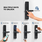 Ozone Morphy NXT Bluetooth Smart Door Lock with 4-way access | Door Thickness: 35-80 mm (Grey)