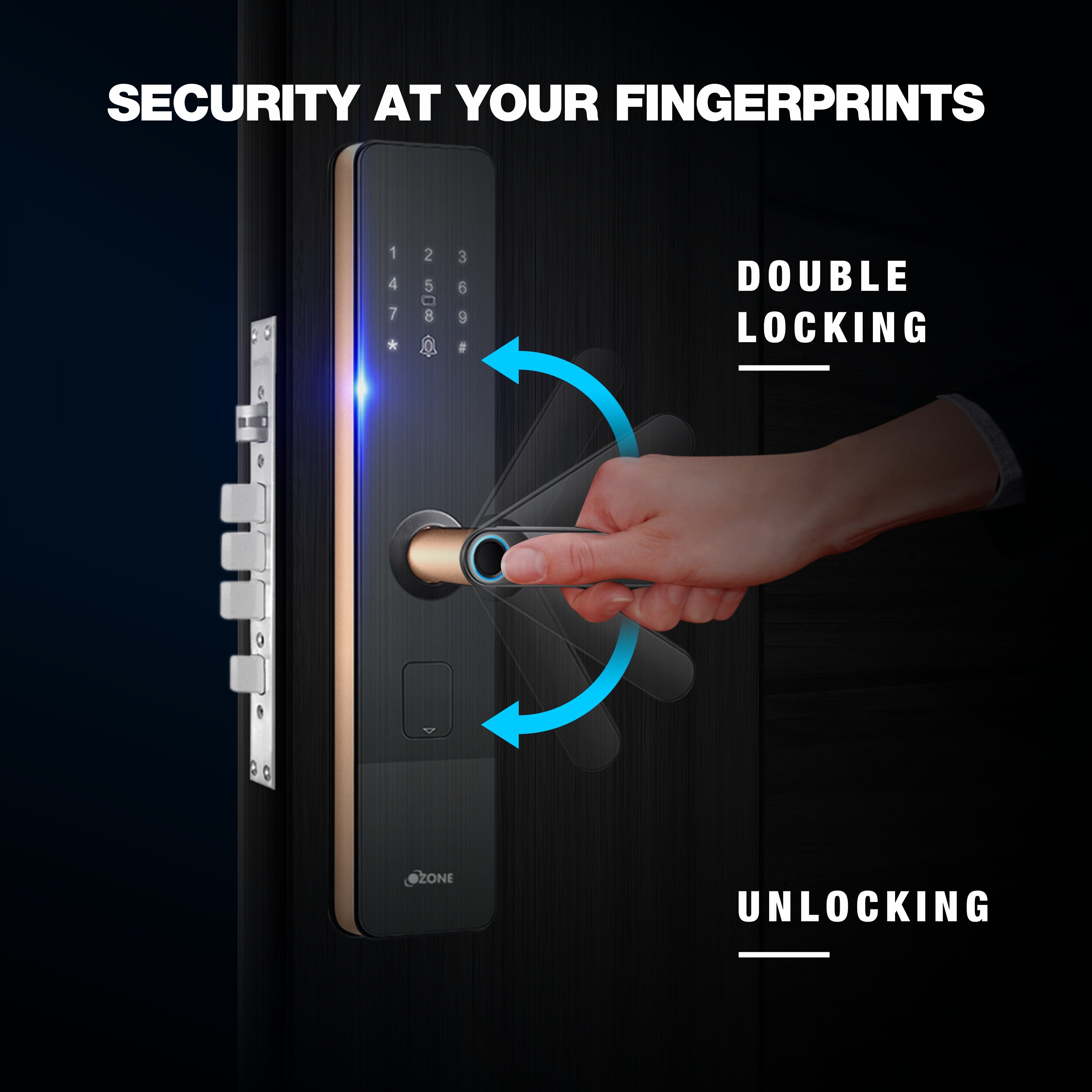 Ozone Morphy NXT Rose Gold Bluetooth Smart Lock With OzoLife Wi-Fi Bridge/Gateway - Ozone Group