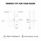 Ozone Morphy Plus Bluetooth Smart Door Lock with 4-way access | Door Thickness: 35-100 mm - Ozone Group