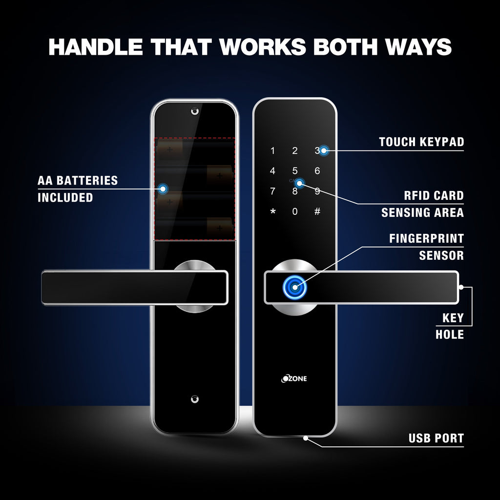 Ozone Morphy M Life Wi-Fi Smart Lock with 5-way access | Door Thickness: 35-100 mm - Ozone Group