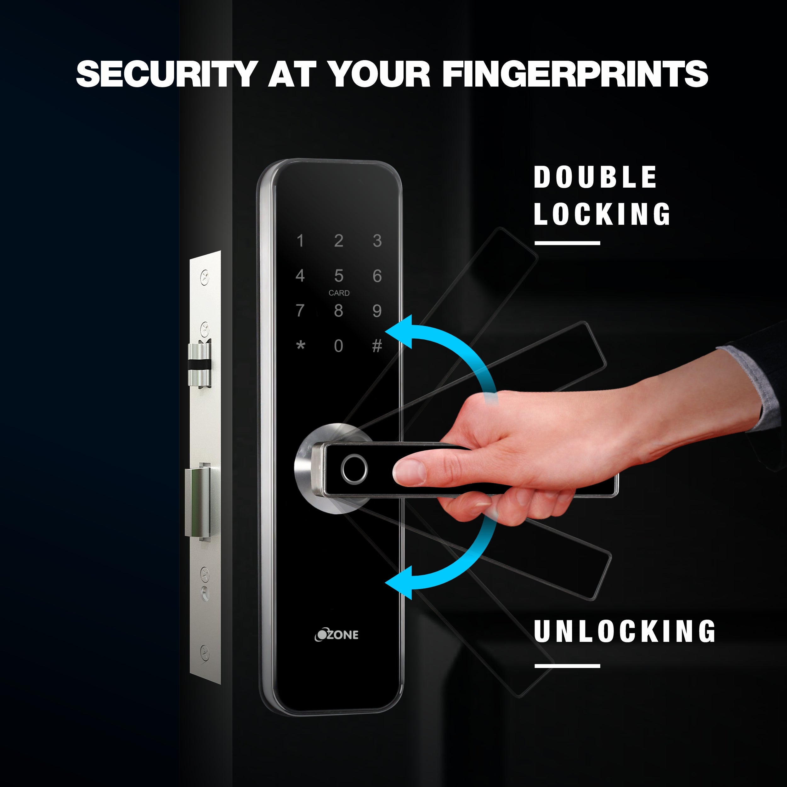 Ozone Morphy M Life Wi-Fi Smart Lock with 5-way access | Door Thickness: 35-100 mm - Ozone Group