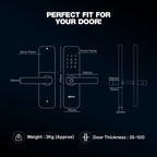 Ozone Morphy M Life Wi-Fi Smart Lock with 5-way access | Door Thickness: 35-100 mm - Ozone Group