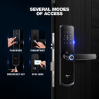 Ozone Morphy Eco Wi-Fi Smart Door Lock with 4-way access | Door Thickness: 35-80 mm
