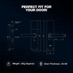 Ozone Morphy Eco Wi-Fi Smart Door Lock with 4-way access | Door Thickness: 35-80 mm