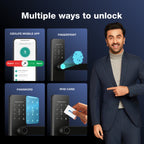 Ozone Morphy Life Lite 6 Wi-Fi Smart Door Lock with 4-way access | Door Thickness: 30-50 mm