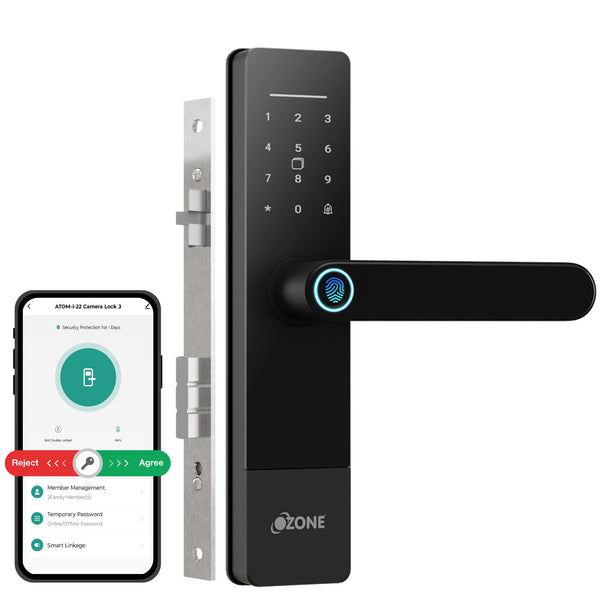 Ozone Morphy Life Lite 6 Wi-Fi Smart Door Lock with 4-way access | Door Thickness: 30-50 mm