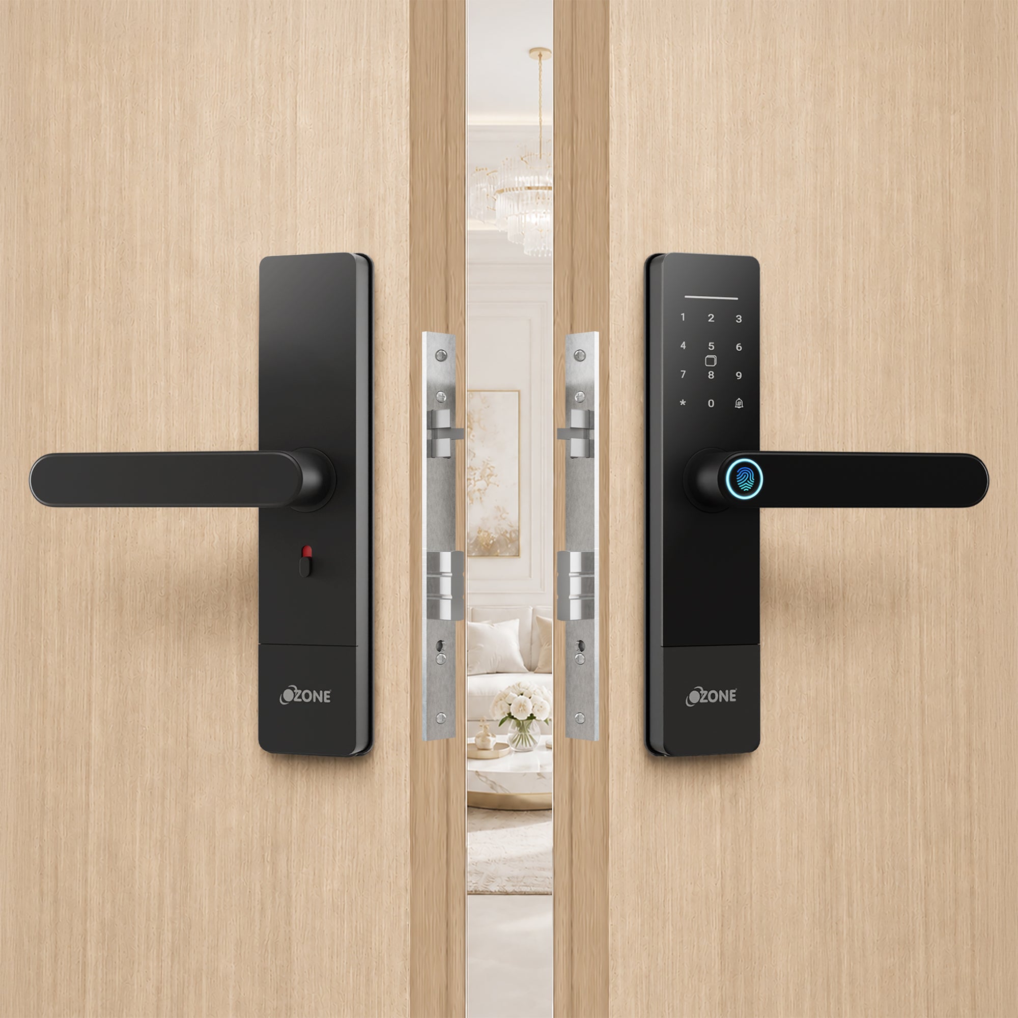 Ozone Morphy Life Lite 6 Wi-Fi Smart Door Lock with 4-way access | Door Thickness: 30-50 mm