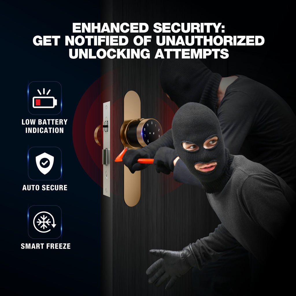 Ozone Oracle Bluetooth Smart Door Lock with Lock Body with 4-way access | Door Thickness: 35-65 mm - Ozone Group
