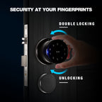 Ozone Oracle Bluetooth Smart Door Lock with Rose Plate with 4-way access | Door Thickness: 35-65 mm - Ozone Group