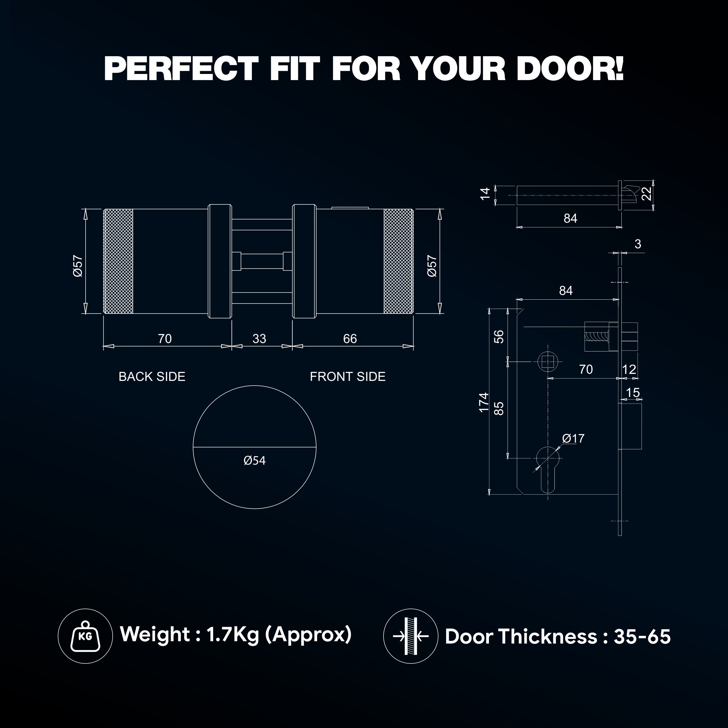 Ozone Oracle Bluetooth Smart Door Lock with Rose Plate with 4-way access | Door Thickness: 35-65 mm - Ozone Group
