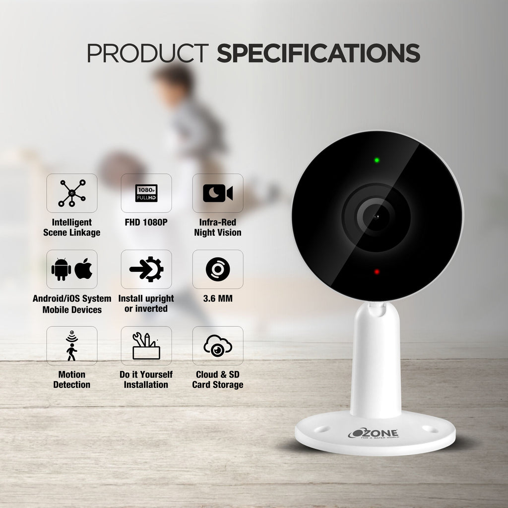 Ozone Smart Indoor Fixed Position Camera - Ozone Group