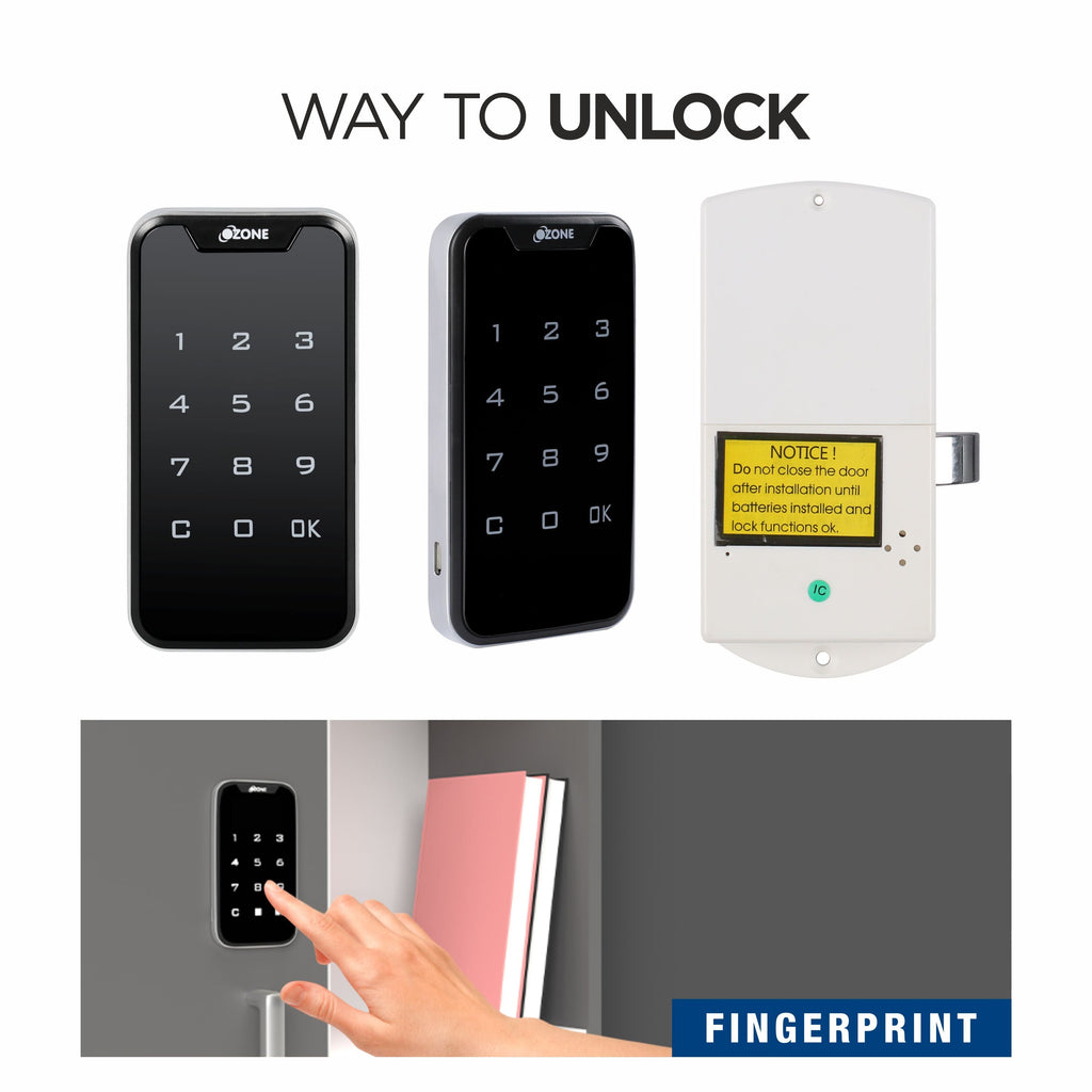 Ozone 201 Smart Furniture Lock with Password Access | For Wooden/Metal Cabinets & Wardrobes - Ozone Group
