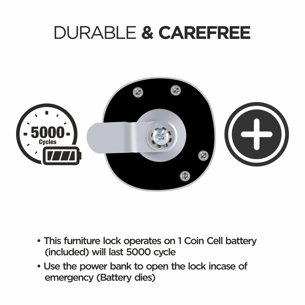 Ozone Smart Furniture Lock with Password Access | For Single/Multiple Metal/Wooden Drawers, Cabinets and Wardrobes - Ozone Group