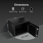 Ozone 7.9 Litres Digital Safe Locker for Home & Office – Digital Lock, 1-Way Unlocking (Password), Size: 200H x 300W x 200D mm, Weight: 5.15kg, 2-Year Warranty - Ozone Group